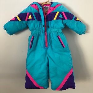 Vintage Retro Kids Snowsuit